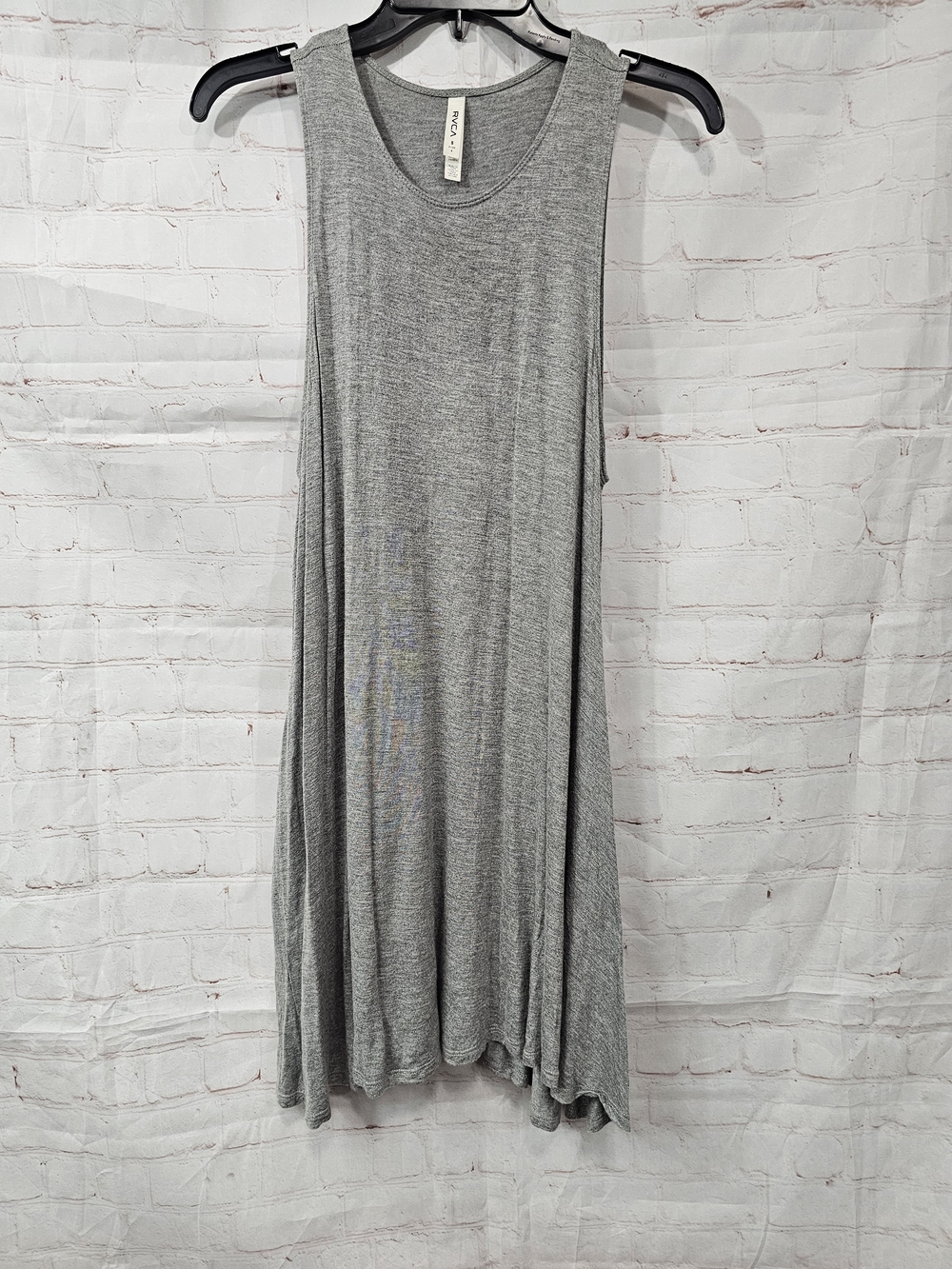 RVCA Heather Gray Sleeveless Midi Swing Dress